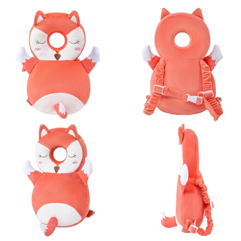 NICE CHOICE Baby Head Back Protector Backpack Toddler Safety Protector Cushion Pad Soft, Adjustable and Lightweight Design for Safe Walking and Crawling Toddlers Girls and Boys(Fox) - Image 5